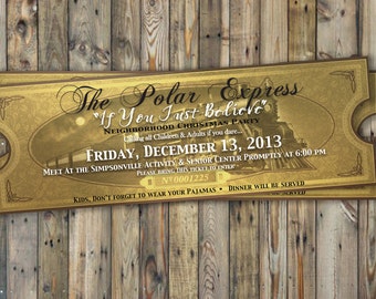 Polar specific ticket Etsy graphic relating to Printable Polar Express Tickets Boarding Passes identify Polar specific ticket Etsy